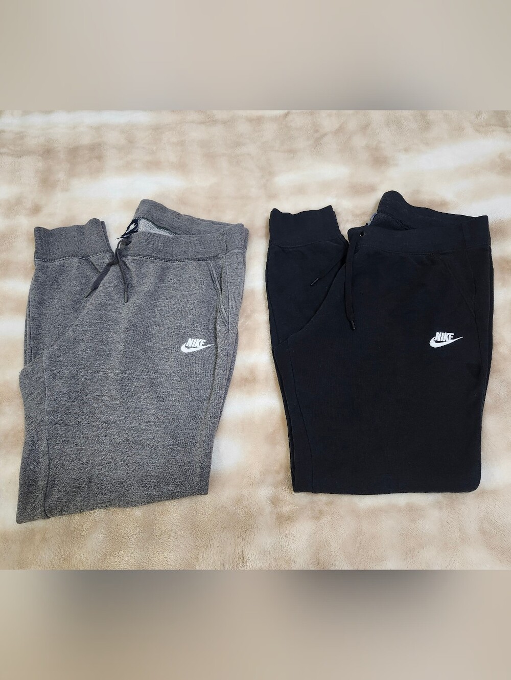 2 Pairs Of Nike Joggers Black And Gray Bundle Of Sweatpants